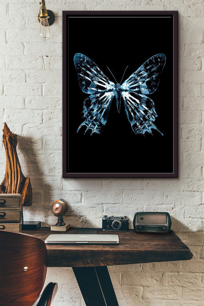 Butterfly Art Framed Matte Canvas