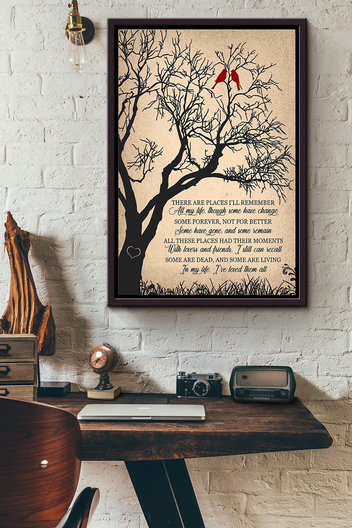 Cardinals Birds All My Life Though Some Have Change Poster Framed Matte Canvas
