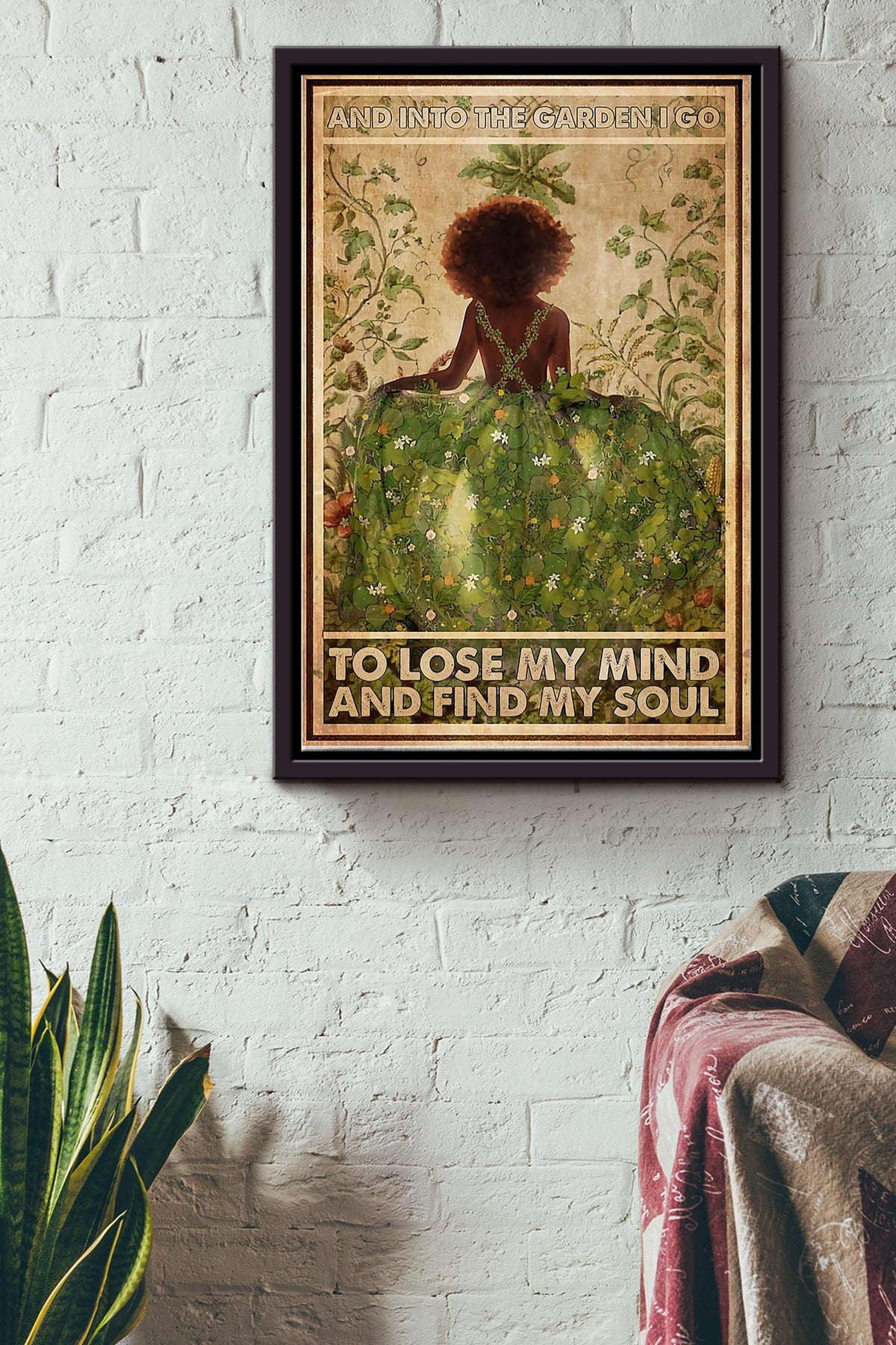 Gardening Find My Soul Framed Matte Canvas