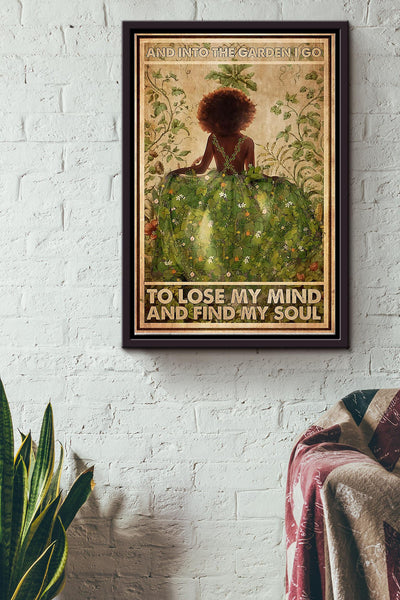 Gardening Find My Soul Framed Matte Canvas