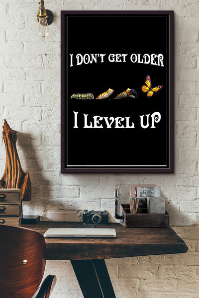 Butterfly I Level Up Insects Bugs Lovers Framed Matte Canvas