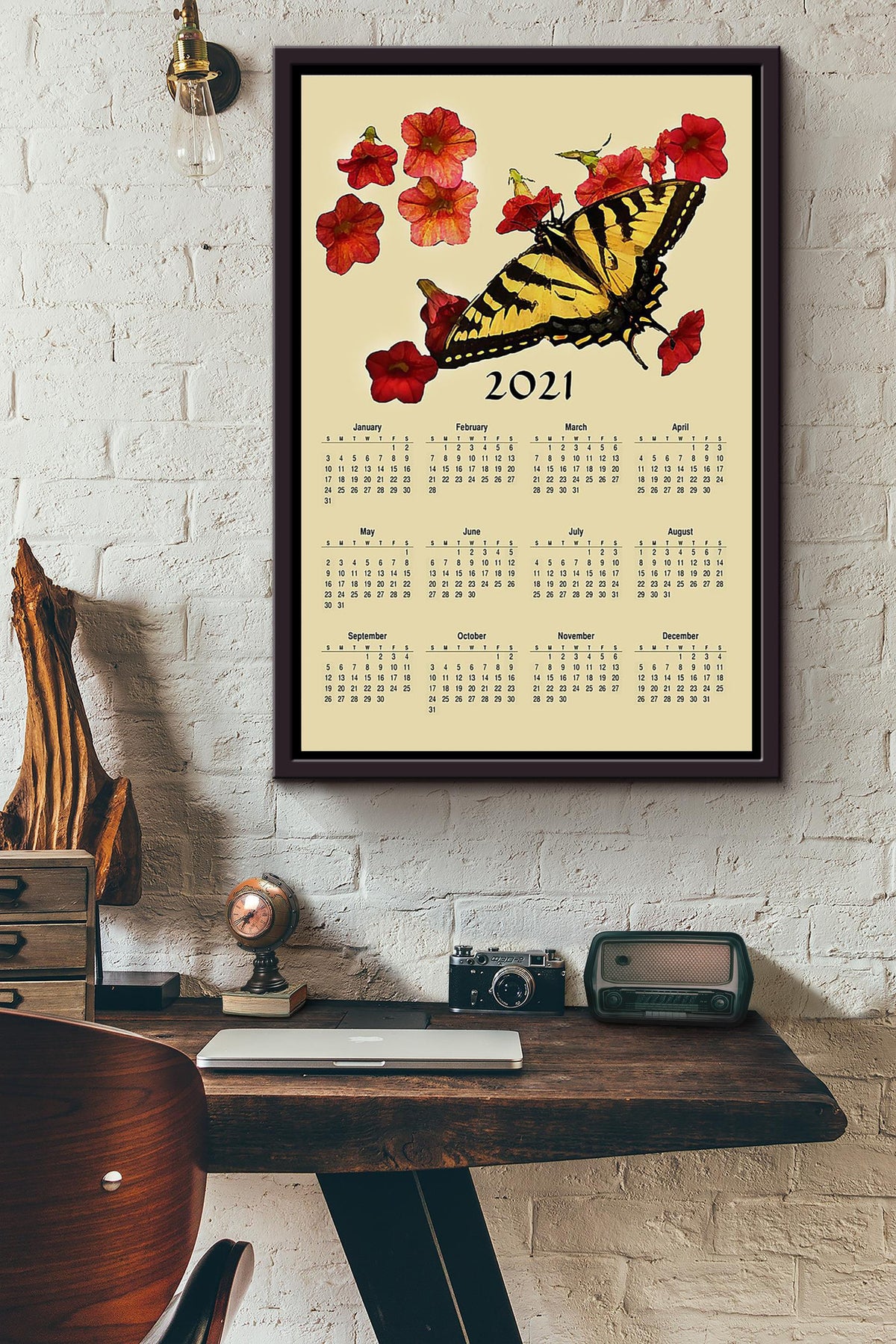 Butterfly 2021 Framed Matte Canvas