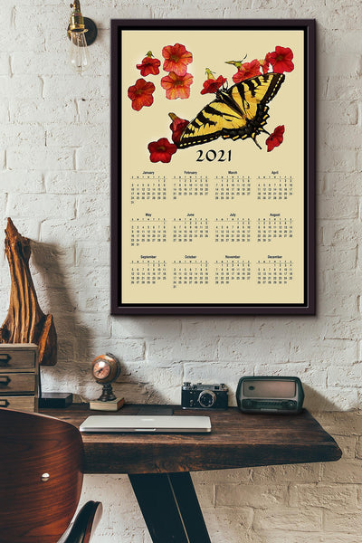 Butterfly 2021 Framed Matte Canvas