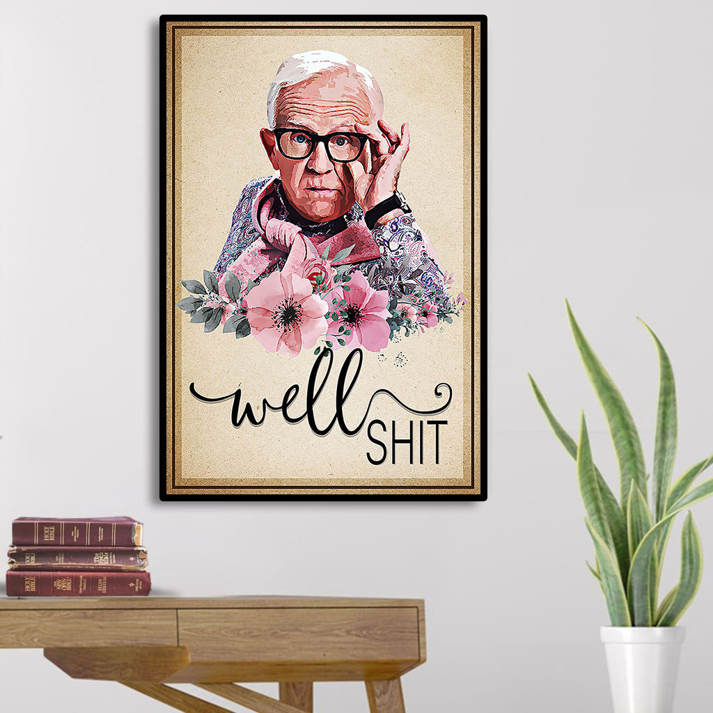Leslie Allen Jordan Well Shit Poster Framed Matte Canvas
