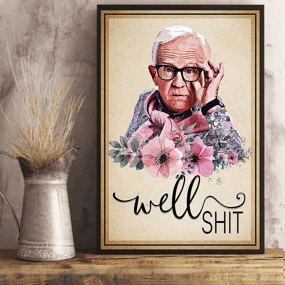 Leslie Allen Jordan Well Shit Poster Framed Matte Canvas