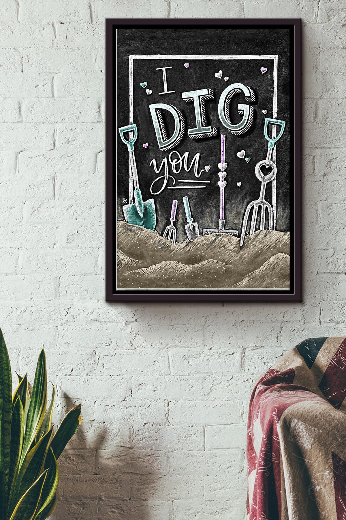 Gardening I Dig You Framed Matte Canvas