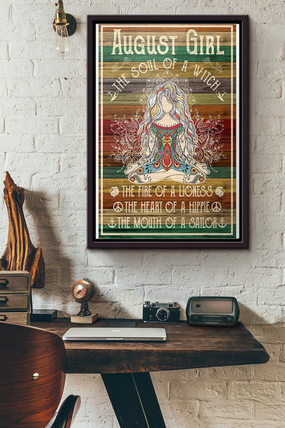 Yoga August Girl Soul Poster Framed Matte Canvas