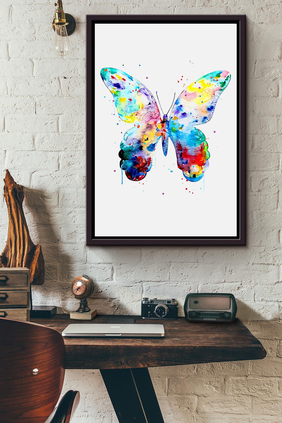 Butterfly Art_Hlus2rsz Framed Matte Canvas