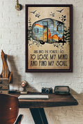 Camping And Into The Forest Go To Lose Poster Framed Matte Canvas