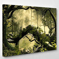 3D Illustration Forest Landscape Dense Cloudy, Fantasy Premium Multi Canvas Prints, Multi Piece Panel Canvas Home Decor, Luxury Gallery Wall Fine Art