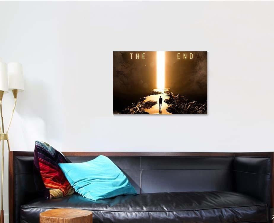 Cave Rock Landscape Fantasy Foggy Smoke, Fantasy Premium Multi Canvas Prints, Multi Piece Panel Canvas Home Decor, Luxury Gallery Wall Fine Art
