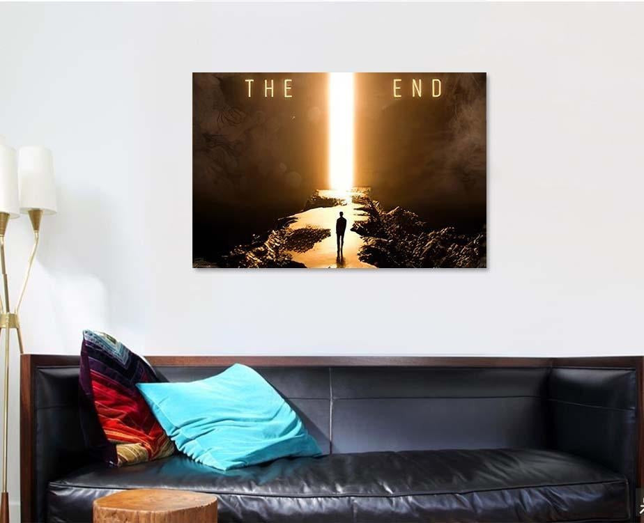 Cave Rock Landscape Fantasy Foggy Smoke, Fantasy Premium Multi Canvas Prints, Multi Piece Panel Canvas Home Decor, Luxury Gallery Wall Fine Art