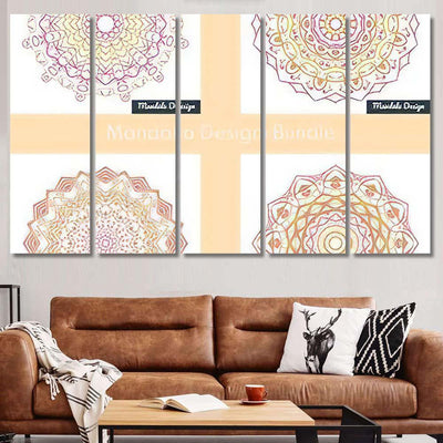 Mandala Pattern Mehndi Henna Yoga Tattoo Mandala Multi Panel Canvas Print Home Decor Wall Art Gift IDeas Poster Canvas Gallery Framed Prints, Canvas