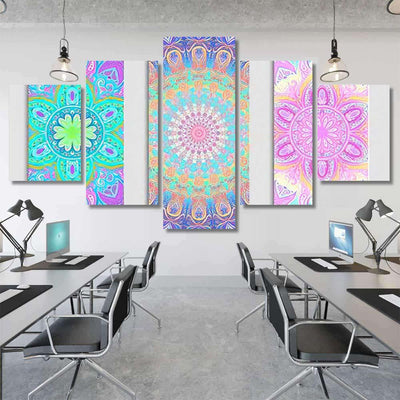 Yoga Card Flyer Poster Mat Design Mandala Multi Panel Canvas Print Home Decor Wall Art Gift IDeas Poster Canvas Gallery Framed Prints, Canvas