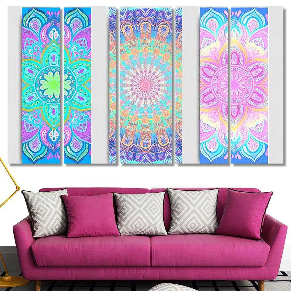 Yoga Card Flyer Poster Mat Design Mandala Multi Panel Canvas Print Home Decor Wall Art Gift IDeas Poster Canvas Gallery Framed Prints, Canvas