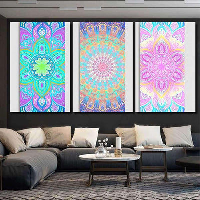 Yoga Card Flyer Poster Mat Design Mandala Multi Panel Canvas Print Home Decor Wall Art Gift IDeas Poster Canvas Gallery Framed Prints, Canvas