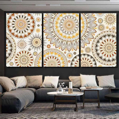 Seamless Background Eastern Style Arabic Pattern Mandala Multi Panel Canvas Print Home Decor Wall Art Gift IDeas Poster Canvas Gallery Framed Prints, Canvas
