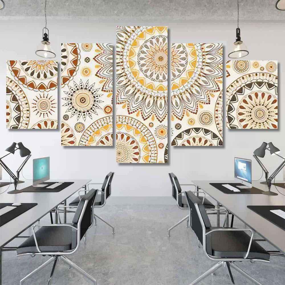 Seamless Background Eastern Style Arabic Pattern Mandala Multi Panel Canvas Print Home Decor Wall Art Gift IDeas Poster Canvas Gallery Framed Prints, Canvas