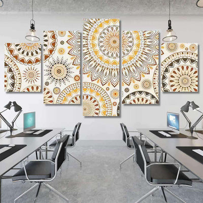 Seamless Background Eastern Style Arabic Pattern Mandala Multi Panel Canvas Print Home Decor Wall Art Gift IDeas Poster Canvas Gallery Framed Prints, Canvas