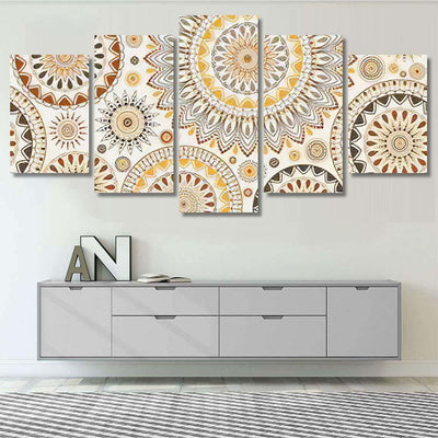 Seamless Background Eastern Style Arabic Pattern Mandala Multi Panel Canvas Print Home Decor Wall Art Gift IDeas Poster Canvas Gallery Framed Prints, Canvas