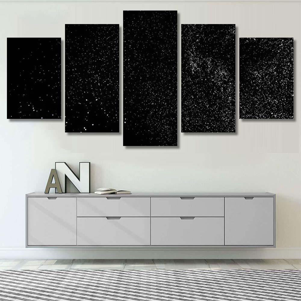 Grainy Abstract Texture On Black Background 1  1 Galaxy Sky and Space Multi Piece Panel Canvas Home Decor Housewarming Gift Ideas Poster Canvas Gallery Prints