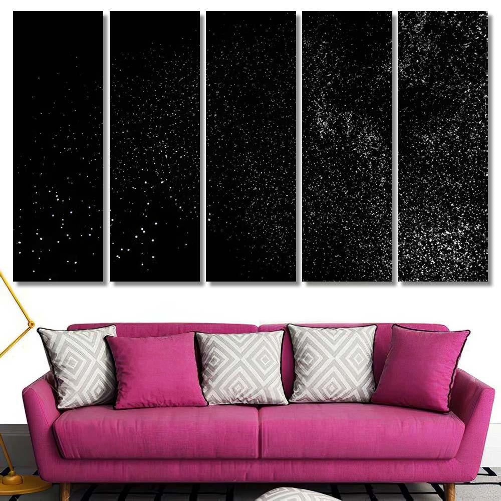 Grainy Abstract Texture On Black Background 1  1 Galaxy Sky and Space Multi Piece Panel Canvas Home Decor Housewarming Gift Ideas Poster Canvas Gallery Prints