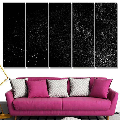Grainy Abstract Texture On Black Background 1  1 Galaxy Sky and Space Multi Piece Panel Canvas Home Decor Housewarming Gift Ideas Poster Canvas Gallery Prints