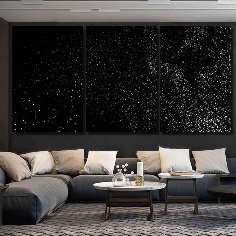 Grainy Abstract Texture On Black Background 1  1 Galaxy Sky and Space Multi Piece Panel Canvas Home Decor Housewarming Gift Ideas Poster Canvas Gallery Prints