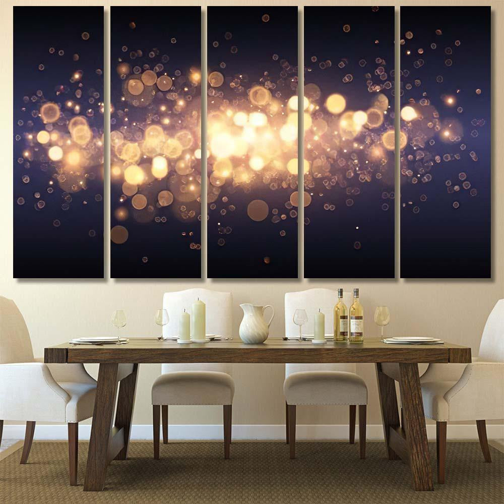 Light Gold Background 1 Galaxy Sky and Space Multi Piece Panel Canvas Home Decor Housewarming Gift Ideas Poster Canvas Gallery Prints