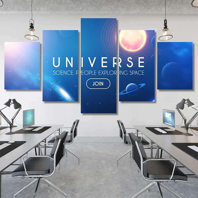 Planets Universe Star Nebula Galaxy Lights Galaxy Sky and Space Multi Piece Panel Canvas Home Decor Housewarming Gift Ideas Poster Canvas Gallery Prints