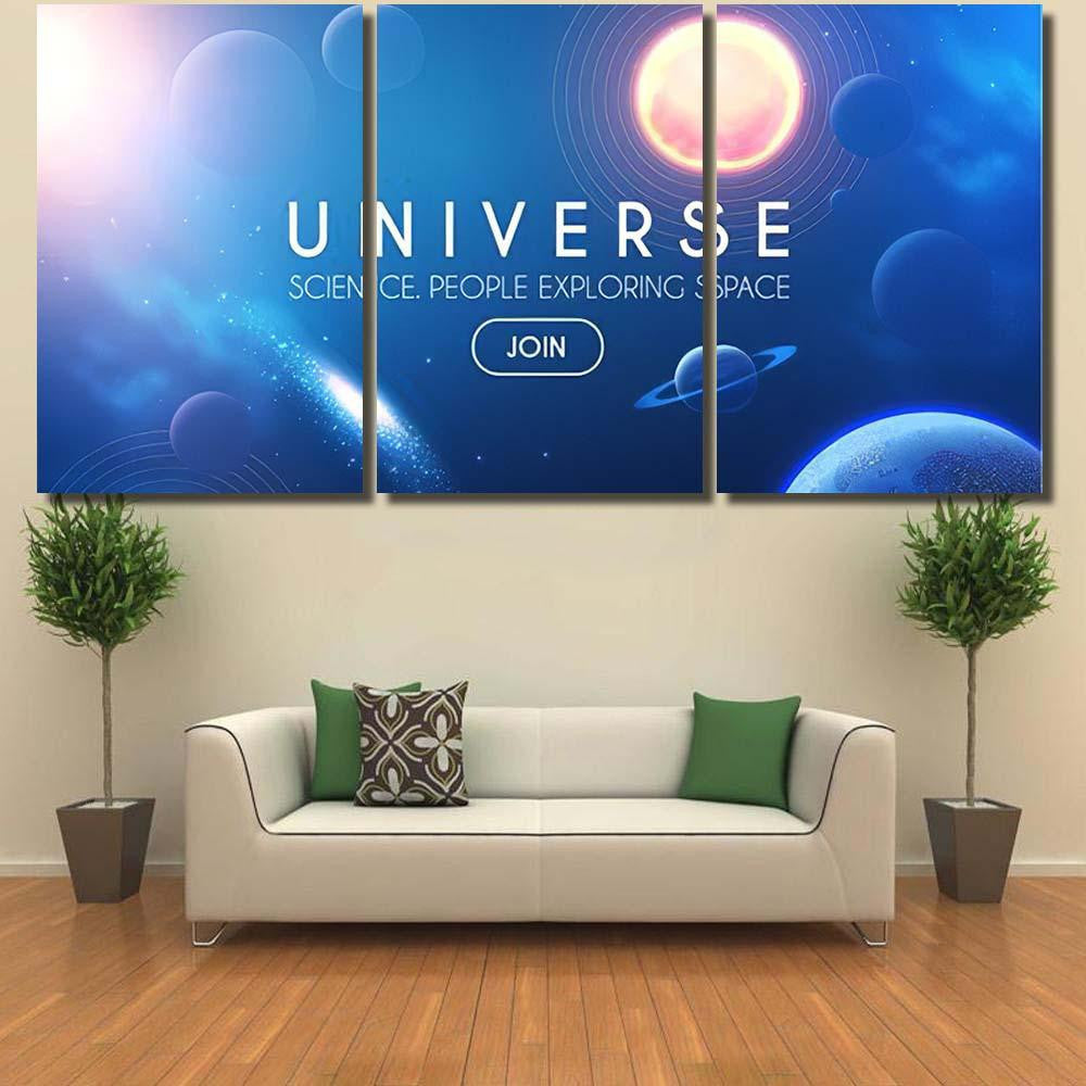 Planets Universe Star Nebula Galaxy Lights Galaxy Sky and Space Multi Piece Panel Canvas Home Decor Housewarming Gift Ideas Poster Canvas Gallery Prints