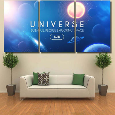 Planets Universe Star Nebula Galaxy Lights Galaxy Sky and Space Multi Piece Panel Canvas Home Decor Housewarming Gift Ideas Poster Canvas Gallery Prints