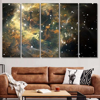 Nebula Cloud Gas Dust Blocks Light Galaxy Sky and Space Multi Piece Panel Canvas Home Decor Housewarming Gift Ideas Poster Canvas Gallery Prints