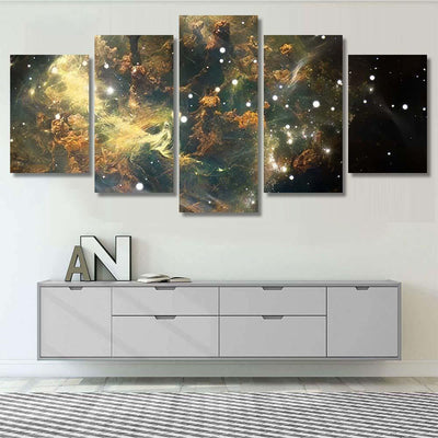 Nebula Cloud Gas Dust Blocks Light Galaxy Sky and Space Multi Piece Panel Canvas Home Decor Housewarming Gift Ideas Poster Canvas Gallery Prints