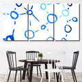 Handwritten Circles Polka Marine Casual Marker Galaxy Sky and Space Multi Piece Panel Canvas Home Decor Housewarming Gift Ideas Poster Canvas Gallery Prints