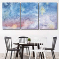 Night Sky Stars Hand Drawn Watercolor Galaxy Sky and Space Multi Piece Panel Canvas Home Decor Housewarming Gift Ideas Poster Canvas Gallery Prints
