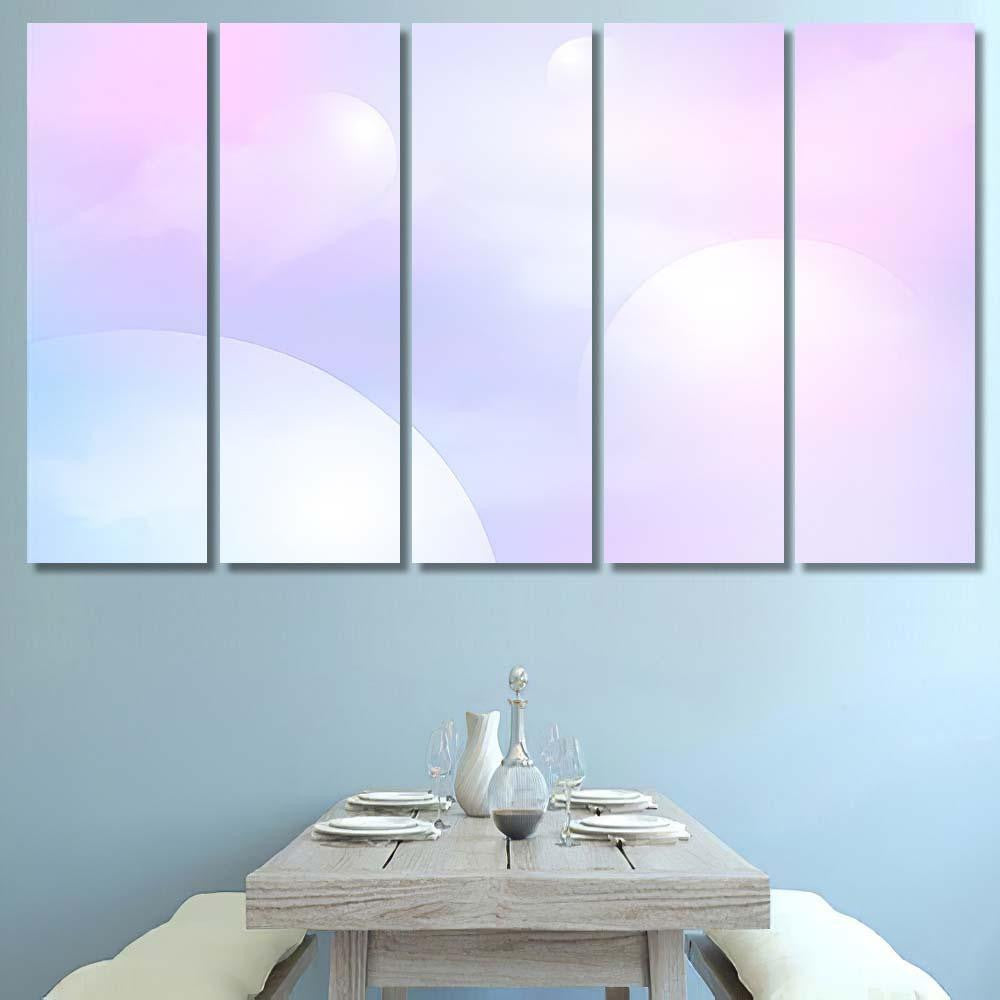 Illustration Fantasy Galaxy Background Pastel Color Galaxy Sky and Space Multi Piece Panel Canvas Home Decor Housewarming Gift Ideas Poster Canvas Gallery Prints