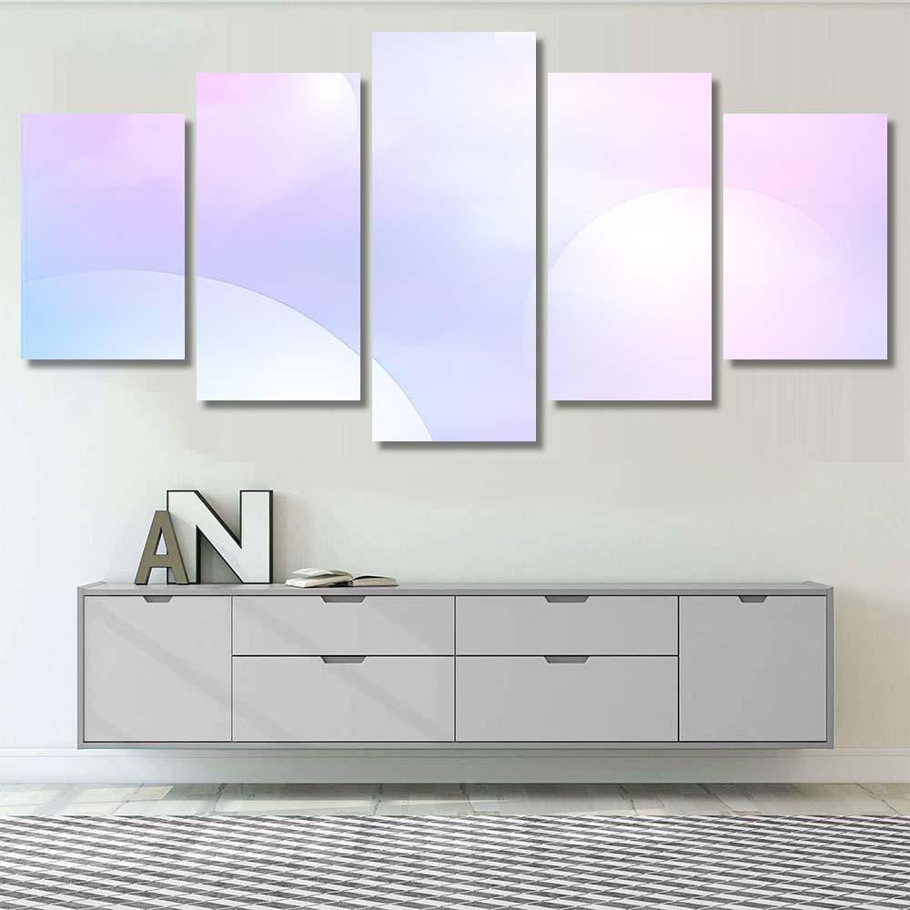 Illustration Fantasy Galaxy Background Pastel Color Galaxy Sky and Space Multi Piece Panel Canvas Home Decor Housewarming Gift Ideas Poster Canvas Gallery Prints