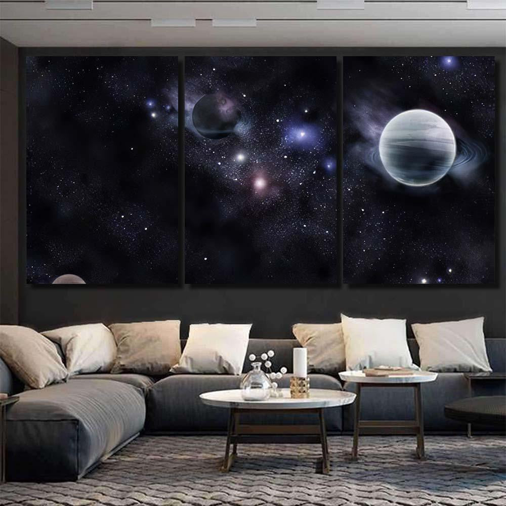 Planets Fantastic Space Elements This Image Galaxy Sky and Space Multi Piece Panel Canvas Home Decor Housewarming Gift Ideas Poster Canvas Gallery Prints