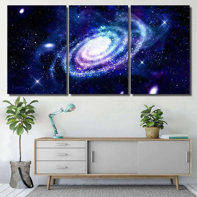 Spiral Galaxy Outer Space 4 Galaxy Sky and Space Multi Piece Panel Canvas Home Decor Housewarming Gift Ideas Poster Canvas Gallery Prints