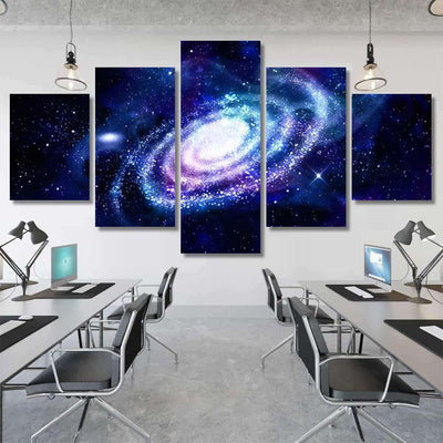 Spiral Galaxy Outer Space 4 Galaxy Sky and Space Multi Piece Panel Canvas Home Decor Housewarming Gift Ideas Poster Canvas Gallery Prints