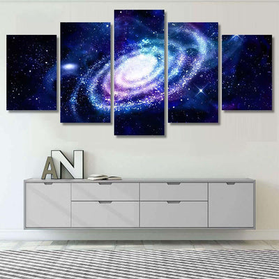 Spiral Galaxy Outer Space 4 Galaxy Sky and Space Multi Piece Panel Canvas Home Decor Housewarming Gift Ideas Poster Canvas Gallery Prints