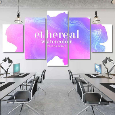 Painted Galaxy Water Color Splash Abstract Galaxy Sky and Space Multi Piece Panel Canvas Home Decor Housewarming Gift Ideas Poster Canvas Gallery Prints