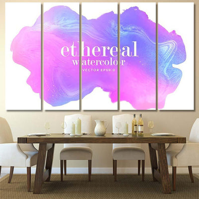 Painted Galaxy Water Color Splash Abstract Galaxy Sky and Space Multi Piece Panel Canvas Home Decor Housewarming Gift Ideas Poster Canvas Gallery Prints