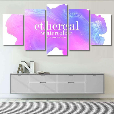 Painted Galaxy Water Color Splash Abstract Galaxy Sky and Space Multi Piece Panel Canvas Home Decor Housewarming Gift Ideas Poster Canvas Gallery Prints