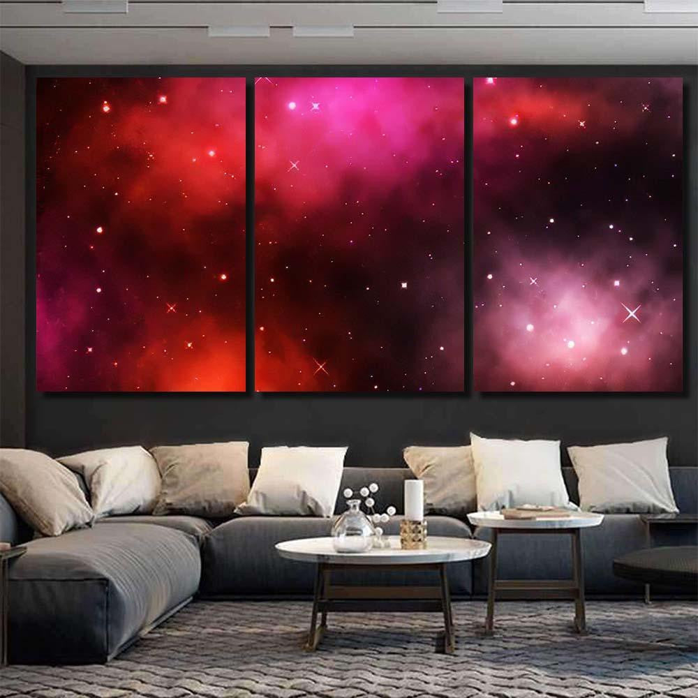 Space Galaxy Background Shining Stars Nebul A4 Galaxy Sky and Space Multi Piece Panel Canvas Home Decor Housewarming Gift Ideas Poster Canvas Gallery Prints