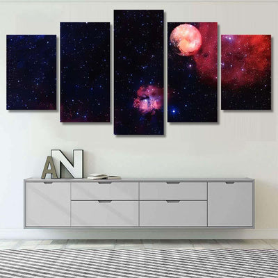 Pluto Awesome Quality Planets Solar System Galaxy Sky and Space Multi Piece Panel Canvas Home Decor Housewarming Gift Ideas Poster Canvas Gallery Prints