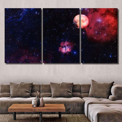 Pluto Awesome Quality Planets Solar System Galaxy Sky and Space Multi Piece Panel Canvas Home Decor Housewarming Gift Ideas Poster Canvas Gallery Prints