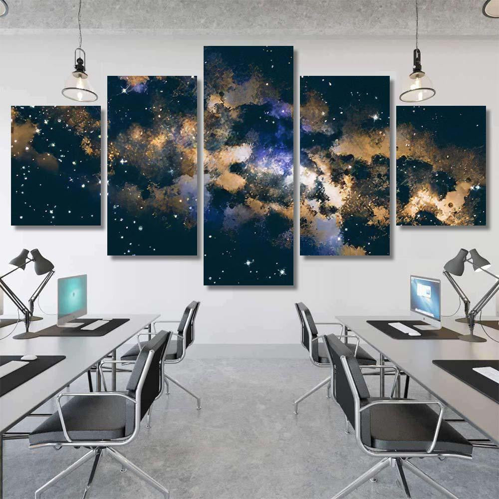 Star Field Galaxy Space Nebula Abstract 4 Galaxy Sky and Space Multi Piece Panel Canvas Home Decor Housewarming Gift Ideas Poster Canvas Gallery Prints