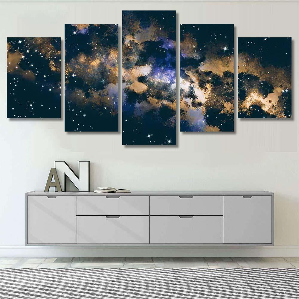Star Field Galaxy Space Nebula Abstract 4 Galaxy Sky and Space Multi Piece Panel Canvas Home Decor Housewarming Gift Ideas Poster Canvas Gallery Prints